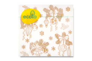 Серветки паперові Green Line Новорічний мікс 2шари 33*33см 14шт Ecolo