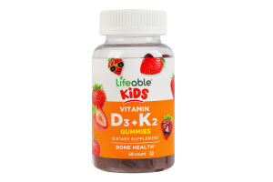 Добавка дієтична для дітей жувальні пастилки Вітамін D3+K2 Kids Lifeable 60шт
