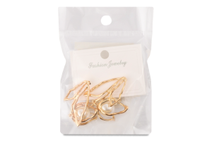 Сережки-гвіздки жовтий метал з камінцями та штучними перлами в асортименті LF25051513