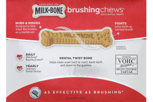 Milk-Bone Brushing Chews Daily Dental Dog Treats Sm/Med - 26 CT