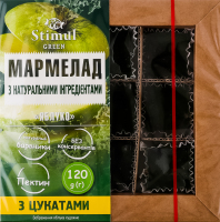 Мармелад с натуральными ингредиентами с цукатами Яблоко Green Stimul к/у 120г