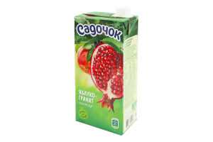 Нектар осветленный пастеризованный Яблоко-гранат Садочок т/п 0.95л