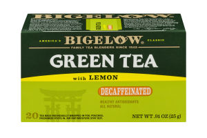 Bigelow Green Tea Decaffeinated With Lemon - 20 CT