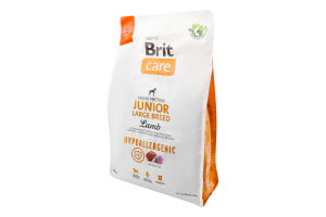 Корм сухой полнорационный для молодых собак Lamb Hypoallergenic Junior Large Breed Care Brit 3кг