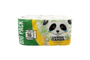 Бумага туалетная 2-x слойная Aroma Сніжна Панда 16шт