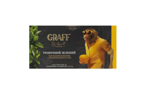 Чай зеленый байховый с ароматом манго и личи Тропический зеленый Graff к/у 20х1.5г