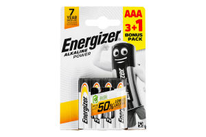 Батарейка AAA 1.5V LR03 Alkaline Power Energizer 4шт