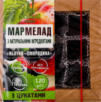 Мармелад с натуральными ингредиентами с цукатами Яблоко-смородина Green Stimul к/у 120г