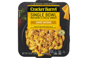 Cracker Barrel Single Bowl Macaroni & Cheese Dinner Sharp Cheddar