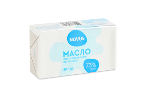 Масло вершкове Селянське 73% Novus 180г