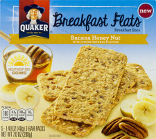 Quaker Breakfast Flats Bars Banana Honey Nut - 5 CT