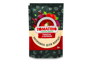 Заправка для борщу томатна з буряком асептичного консервування Томатіно д/п 240г