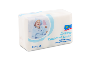 Мило туалетне тверде марки Д Дитяче без запашника aro 4х70г