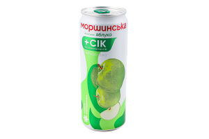 Напиток безалкогольный негазированный сокосодержащий со вкусом яблока Моршинська ж/б 0.33л