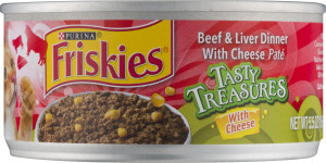 Purina Friskies Tasty Treasures Cat Food Beef & Liver Dinner With Cheese Pate