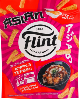 Сухарики пшеничные Курица терияки 60г + соус пастеризованный Кари 15г Asian Flint д/п 75г