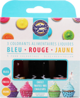 Барвники Sainte Lucie рідкі харчові син-черв-жовт