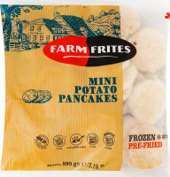 Деруни заморожені обсмажені міні картопляні Farm Frites м/у 990г