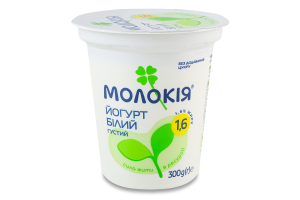 Йогурт 1.6% густий Білий Молокія ст 300г