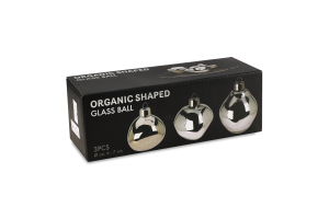 Набір іграшок MBM My Home скляні сріб 60мм MH-1454