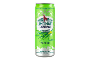Лимонад грузинський сильногазований соковий пастеризований Тархун Limonati Borjomi з/б 330мл