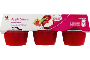 Ahold Apple Sauce Strawberry - 6 CT