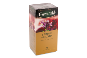 Чай чорний з душистими травами та фруктовим ароматом Spring Melody Greenfield к/у 25х1.5г