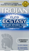 Trojan Pure Ecstasy Latex Condoms - 10 CT