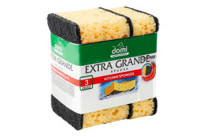 Губки кухонные большие Extra grande Domi 3шт