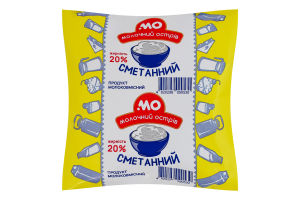 Сметанний продукт 20%, пачка 380г