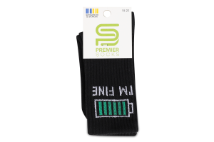 Шкарпетки Premier socks Bye-I'm fine чорний р18-20
