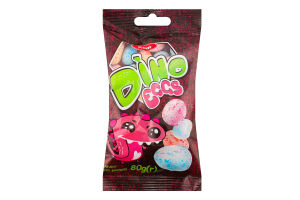 Драже Dino egg у хрусткій оболонці глазуроване 80г Klim