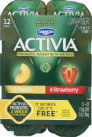 Dannon Activia Probiotic Lowfat Yogurt with Bifidus Variety Pack - 12 PK