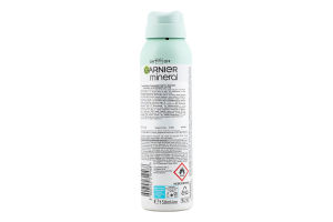 Дезодорант-антиперспирант для тела Свежесть хлопка Невидимый Garnier Mineral 150мл