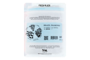 Кава натуральна смажена в зернах Brazil Diamond Fresh Black в/ґ м/у 200г