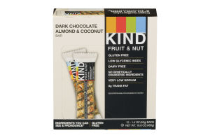 KIND Fruit & Nut Bars Dark Chocolate Almond & Coconut - 12 CT