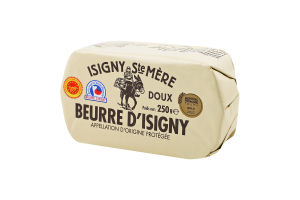 Масло вершкове ISIGNY STE MERE 250 г блок несолоне (Франц)