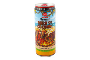 Пиво Born Of Coconut темне нефільтроване 7% 330мл ж/б Volynski Browar