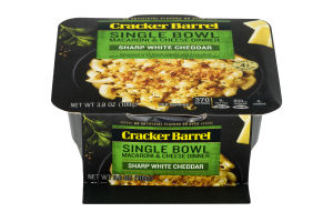 Cracker Barrel Single Bowl Macaroni & Cheese Dinner Sharp White Cheddar