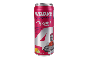 Напій безалкогольний газований зі смаком лимона та лайма Vitamins + Minerals Activevitamin 4Move з/б 330мл