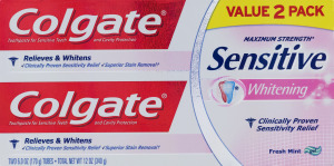 Colgate Sensitive Whitening Maximum Strength Toothpaste Fresh Mint - 2 CT
