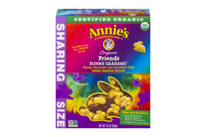Annie's Homegrown Organic Friends Bunny Grahams Honey, Chocolate And Chocolate Chip Baked Graham Snacks