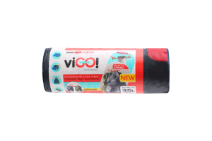 Пакеты для мусора с эластичной лентой 35л 54x62см viGO! 10шт