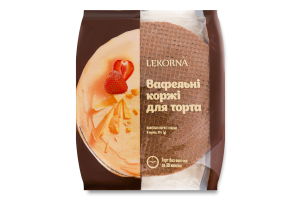 Коржі вафельні для торта з додаванням какао Lekorna м/у 90г