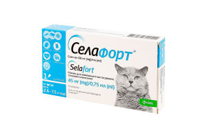 Краплі протипаразитарні д/котів Селафорт спот-он 0,75мл KRKA