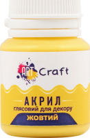 Фарба акрилова д/декору жовта глянсова 20мл АртКрафт