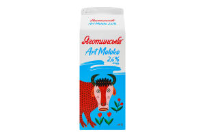 Молоко 2.6% пастеризованное Art moloko Яготинське т/п 750г