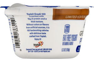 Yoplait Greek 100 Protein Fat Free Yogurt Caramel Latte