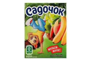 Напиток соковый с мякотью пастеризованный Мультифрукт Садочок т/п 200мл