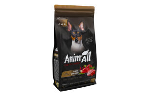 Корм д/дорослих собак малих порід з свіжою індичкою та ягням сухий 700г AnimAll
